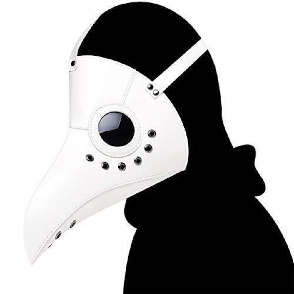 9212 Plague Doctor Mask PU Leather Long Nose Bird Beak Steampunk Halloween